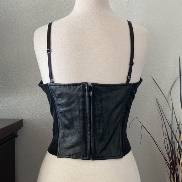 Wilsons Leather Maxima cropped corset black top size large - Picture 3 of 16